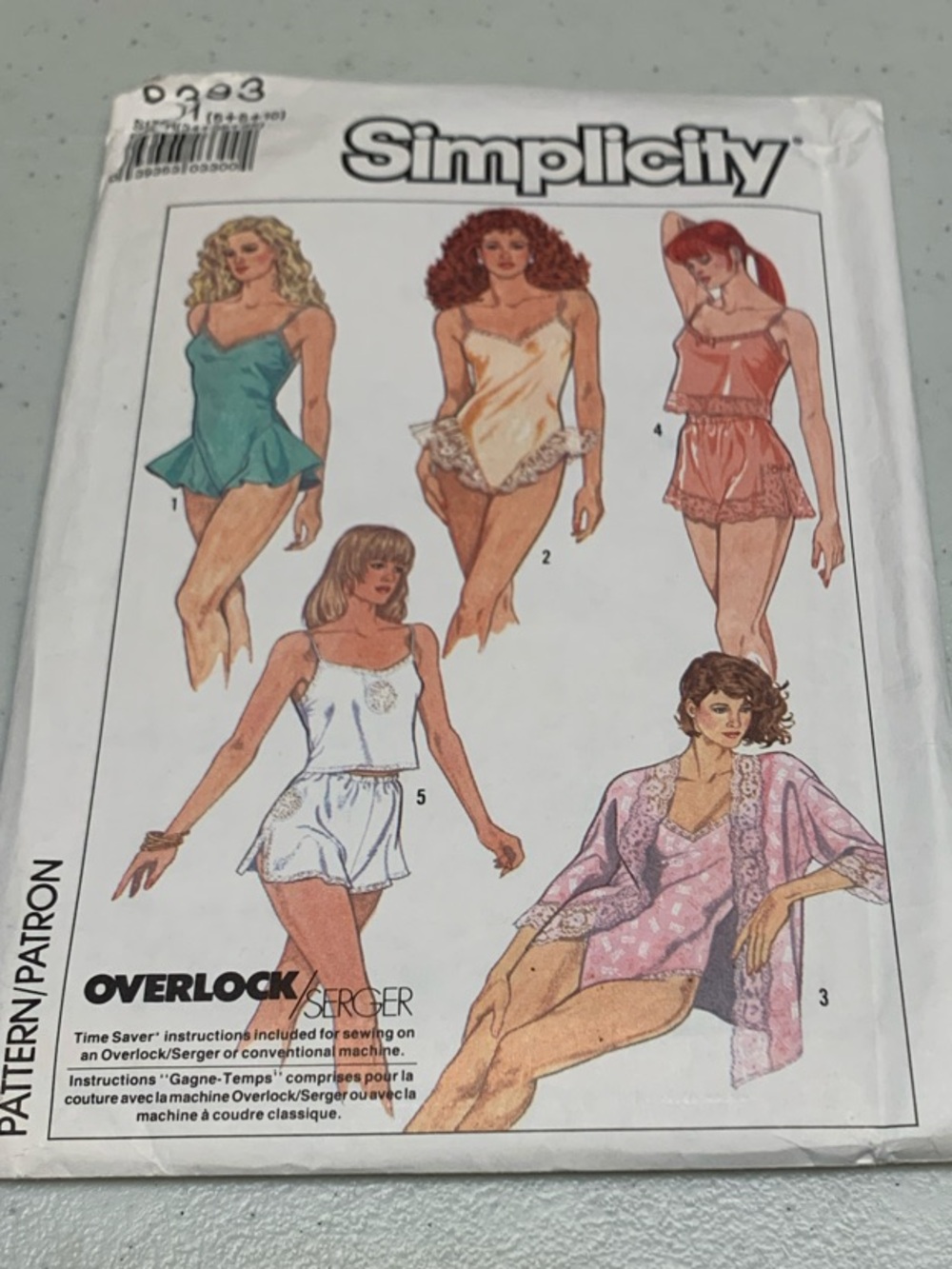 Simplicity 8393 Women's Sleepwear Pattern - Lingerie Designs Size 6+8+10
